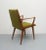 1950s Chair with Armrests in Cherry, Green Fabric, 1955 For Sale - Image 5 of 11