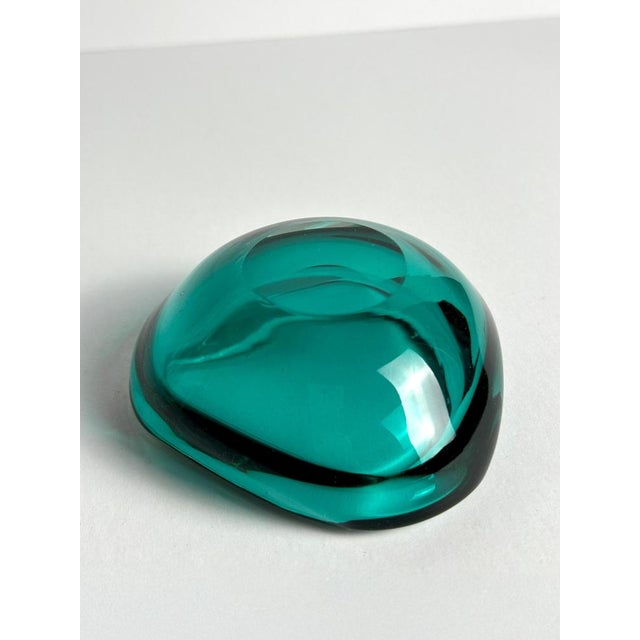 Teal Small Mid-20th Century Murano Glass Geode Bowl from Archimede Seguso, Italy, 1960s For Sale - Image 8 of 10
