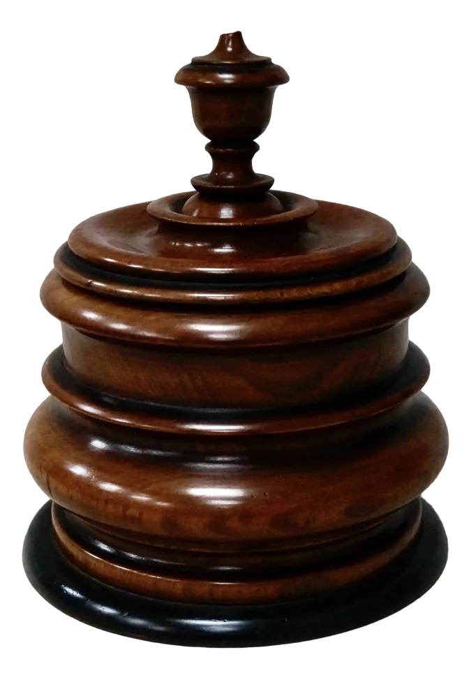 antique wooden tobacco jar Napoleon III Biedermeier Canister Humidor, 1850s for sale at Pamono Antique Dutch Tobacco Jar, 1860