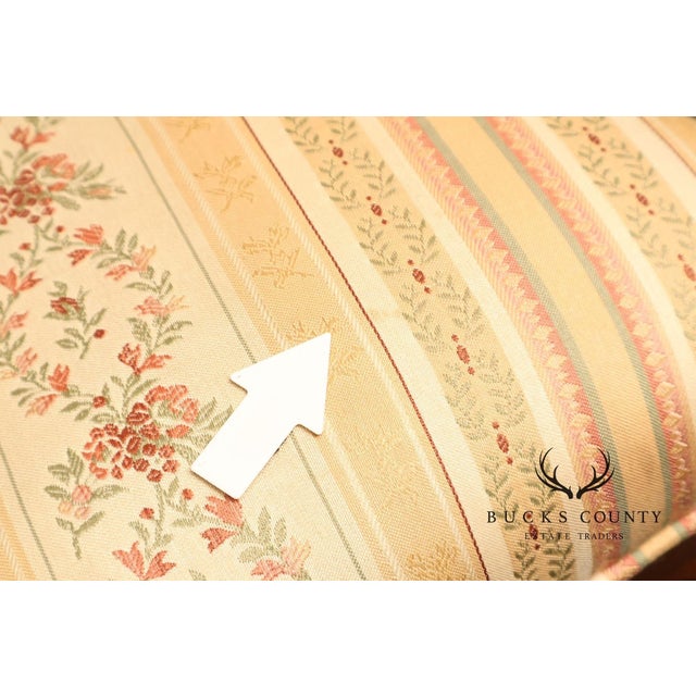 Century French Provincial Style Pair Of Upholstered Ladderback Armchairs For Sale - Image 10 of 18
