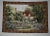 French Vintage French Cottage Scene Tapestry W/Border For Sale - Image 3 of 12