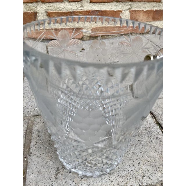 Mid-Century Crystal Glass Ice Bucket, 1960s For Sale - Image 9 of 11