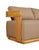 Modern Eclipse Outdoor Solid Teak Wood Love Seat - Light Brown Fabric For Sale - Image 3 of 12