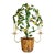 Mid 20th Century Hollywood Regency Italian Lemon Tole Tree Iron Wall Sconce W/ Bamboo Pot For Sale