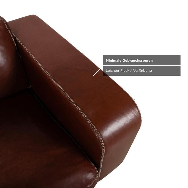 Three-Seater Leather Brown Couch from Machalke Valentino For Sale - Image 9 of 18