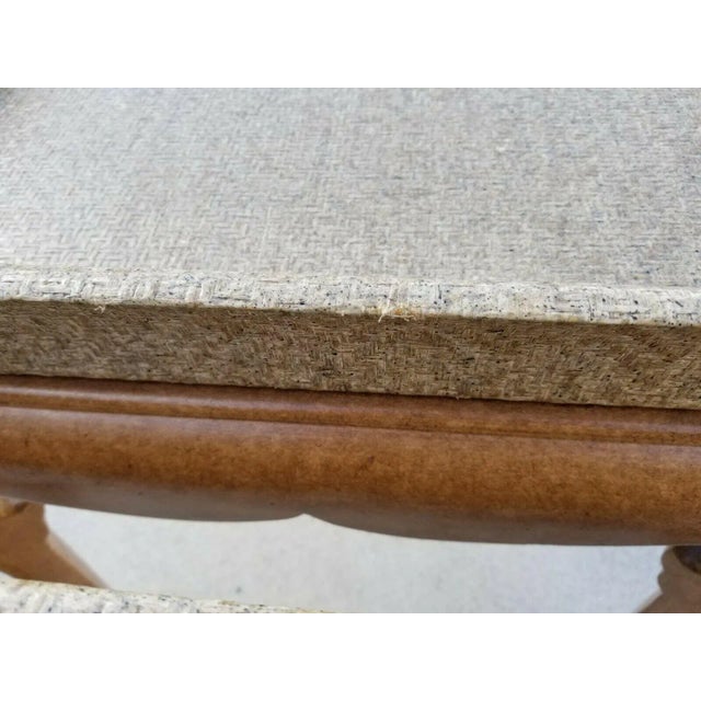 Asian Side End Tables Lacquered Grasscloth by Marge Carson For Sale - Image 9 of 13