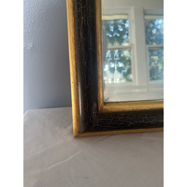 1960s Hollywood Regency Architectural Giltwood Wall Mirror With Beveled Glass For Sale In Greensboro - Image 6 of 12