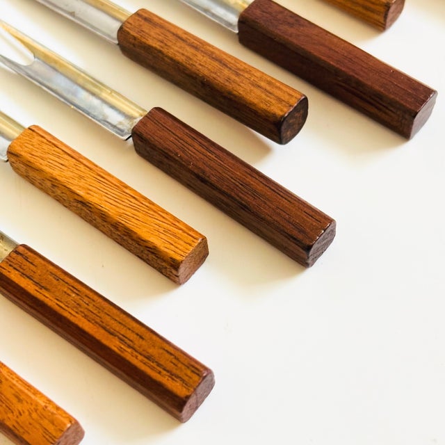 Mid Century Cocktail Forks - Set of 8 For Sale In San Francisco - Image 6 of 7