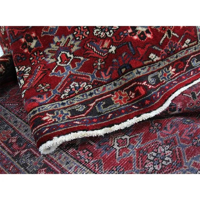 Traditional 1960s Vintage Persian Heriz Runner Rug 3’9″ X 19’3″ For Sale - Image 3 of 10