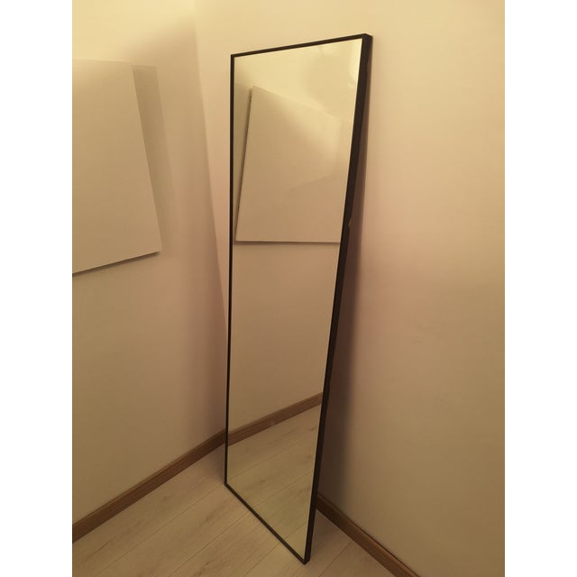 Large Rectangular Wall Mirror with Brass Frame, 1950s For Sale - Image 10 of 11