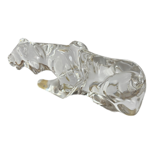 Signed Baccarat France Crystal Reclining Panther