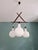 Scandinavian Chandelier in Teak and White Opaline Glass, 1960s For Sale - Image 18 of 18