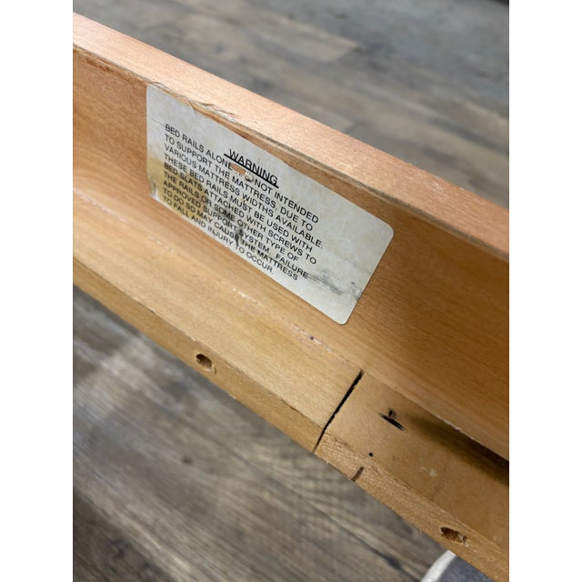 Vintage Vaughan Furniture Co Queen Size Mission Arts and Crafts Style Sleigh Bed For Sale - Image 9 of 11