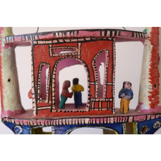 Vintage Candelario Medrano Mexican Folk Art Ceramic Boat Sculpture For Sale - Image 4 of 15