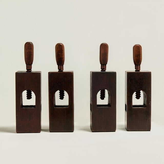 Antique French Wooden Screw Press Nutcracker For Sale - Image 9 of 10