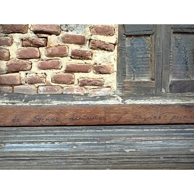 1907 Original Signed 'Taller De Juguetes' Mixed Media Trampe Art Wall Sculpture For Sale - Image 11 of 18