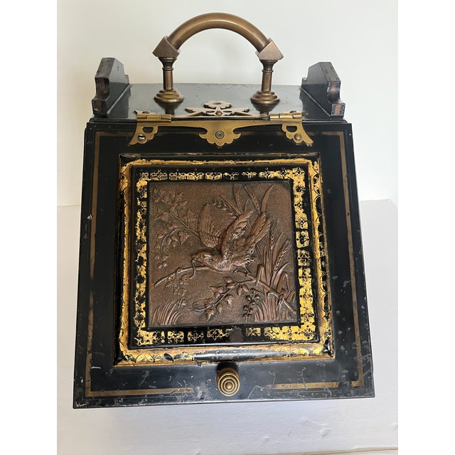 The scuttle has the name of maker impressed The name of this original complete coal scuttle is The Edinburgh made by...