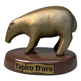 Golden Ceramic Tapir Model, Italy, 2000 For Sale