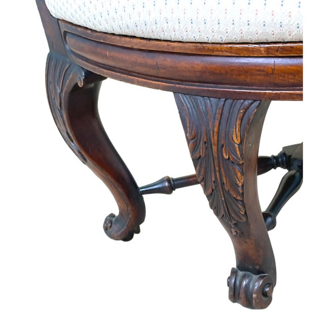 Antique Mahogany Bürgermeister Desk Chair, 1860 For Sale - Image 10 of 12