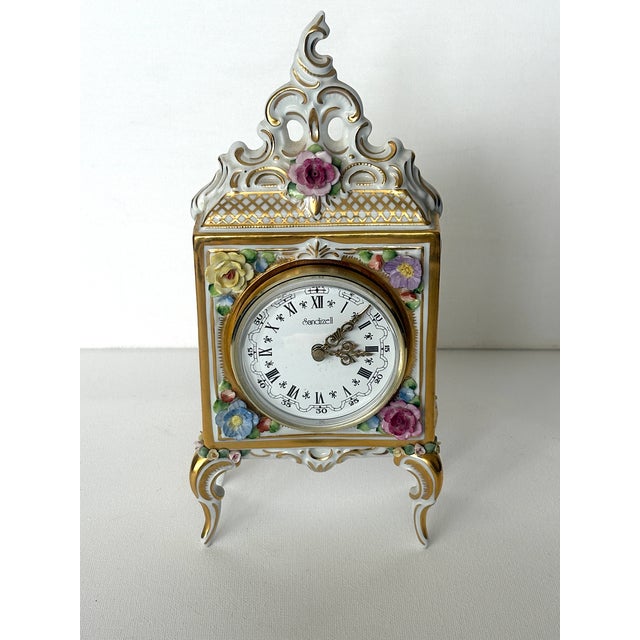 Vintage Quartz Table Clock, 1940s For Sale - Image 4 of 9