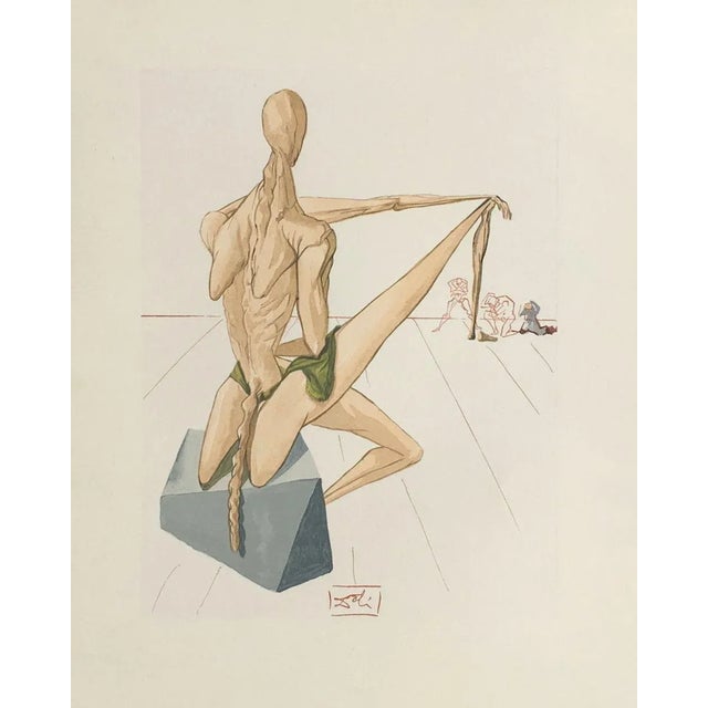 1960 Salvador Dali The Divine Comedy Minos Woodcut Print For Sale