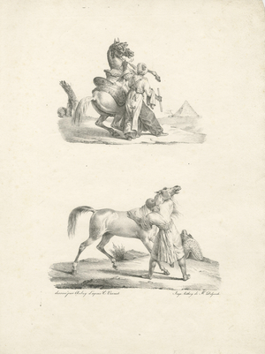 Aubry after Carle Vernet, Horsemen, 1825, Lithograph