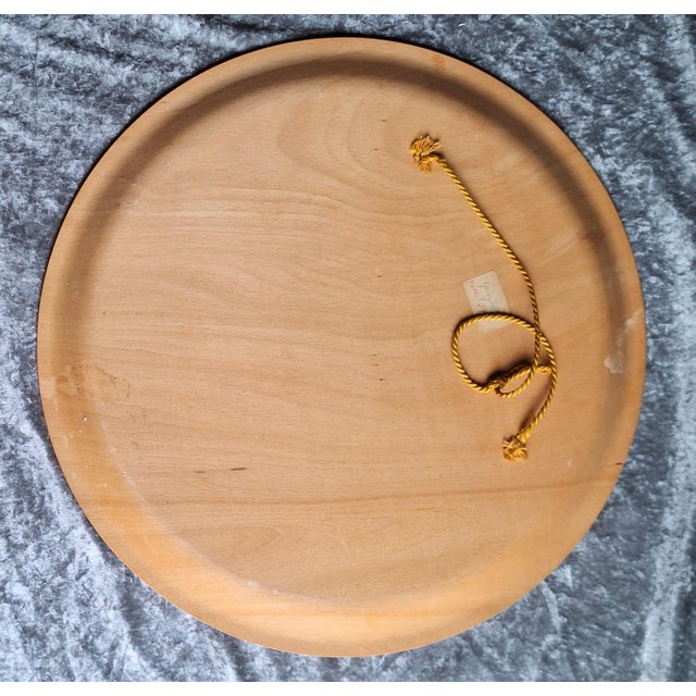 1960s Mid-Century Minimalist Wall Mirror with Curved Ash Wood Frame, 1960s For Sale - Image 5 of 6