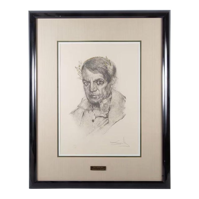 1970s Salvador Dalí – Picasso Portrait (Limited Edition Print) For Sale