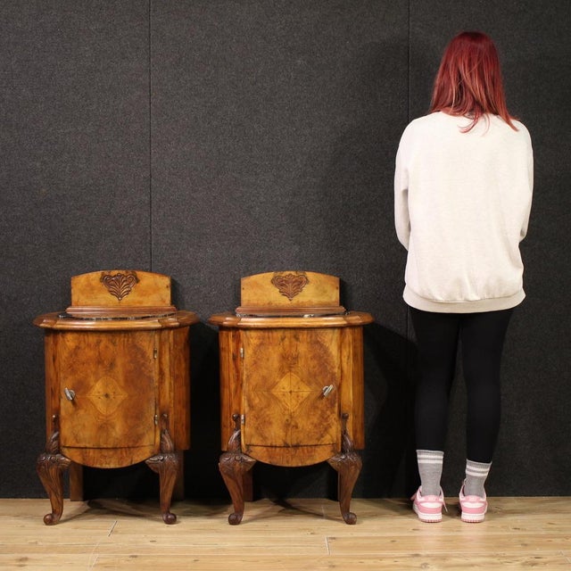 20th Century Italian Nightstands, 1950s, Set of 2 For Sale - Image 12 of 13