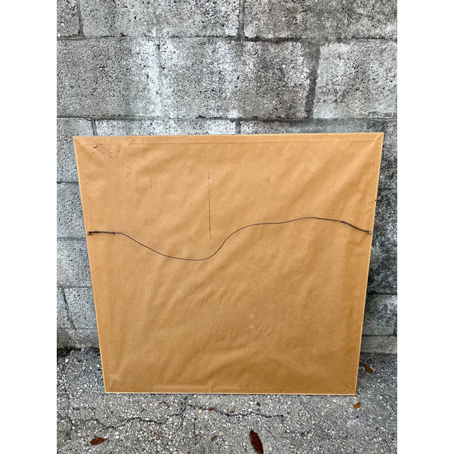 Mid-Century Modern Abstract Artwork "Espacio 2" Framed and Igned by the Artitst. Circa 1970s For Sale - Image 15 of 17