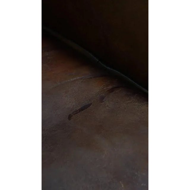 Cognac-Colored Sheepskin Club Armchair For Sale - Image 12 of 18