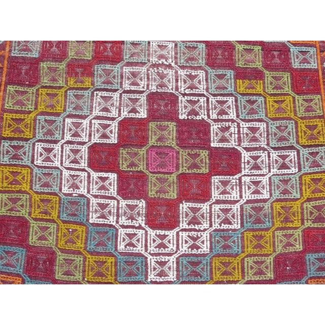 Textile 1960s Nomadic Mini Kilim Rug - 34"x47" For Sale - Image 7 of 12