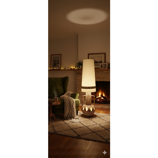 It is a piece of Midcentury Modern design, often associated with postwar German ceramics. Manufacturers such as Scheurich...