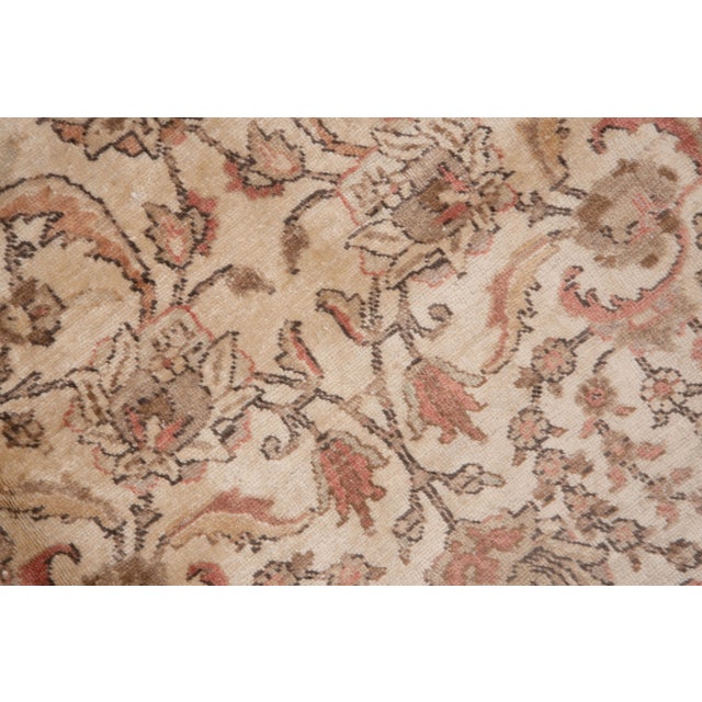 Doris Leslie Blau Antique Tabriz Allover Floral Cream Beige Rug - c. 1920 For Sale - Image 4 of 7