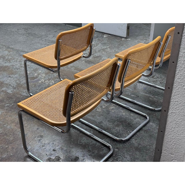Metal Marcel Breuer Cesca Dining Chairs, Set of Four For Sale - Image 7 of 12
