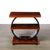 Art Deco Art Deco Machine Age 3-Tier Walnut Side Table W/ Black Lacquer Round Support For Sale - Image 3 of 14