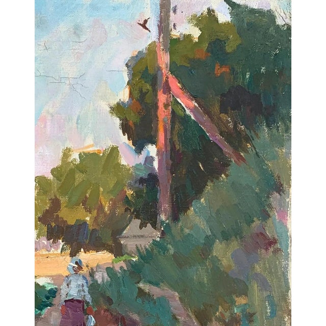 Realism Vintage Ukrainian Impressionist Oil Painting, Rural Landscape, 1960s 49-39 For Sale - Image 3 of 6