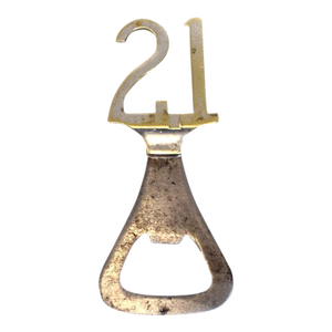 Mid 20th Century The "21" Club Silver Plate Bottle Opener Made in England