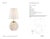 Thomas O'Brien by Visual Comfort Signature Terri 12" Cordless Accent Lamp in Alabaster with Linen Shade Designer: Thomas...