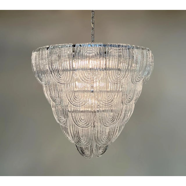 Metal 1960s Curve Chandelier For Sale - Image 7 of 13