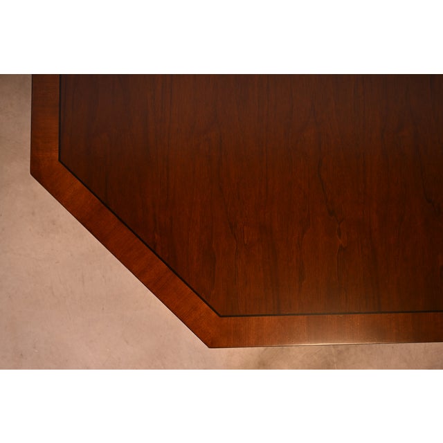 Henredon French Regency Louis XVI Banded Walnut Extension Dining Table | Newly Refinished For Sale - Image 13 of 18