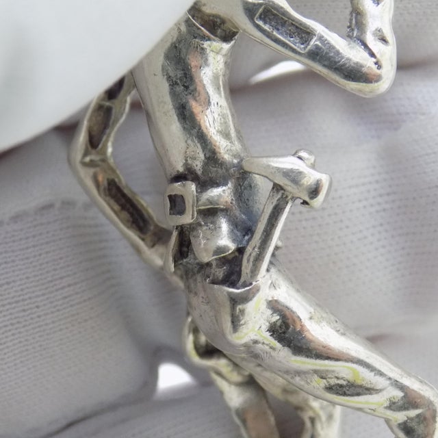 Vintage Italian Handyman Figurine in Silver 800, 1970s For Sale - Image 10 of 16