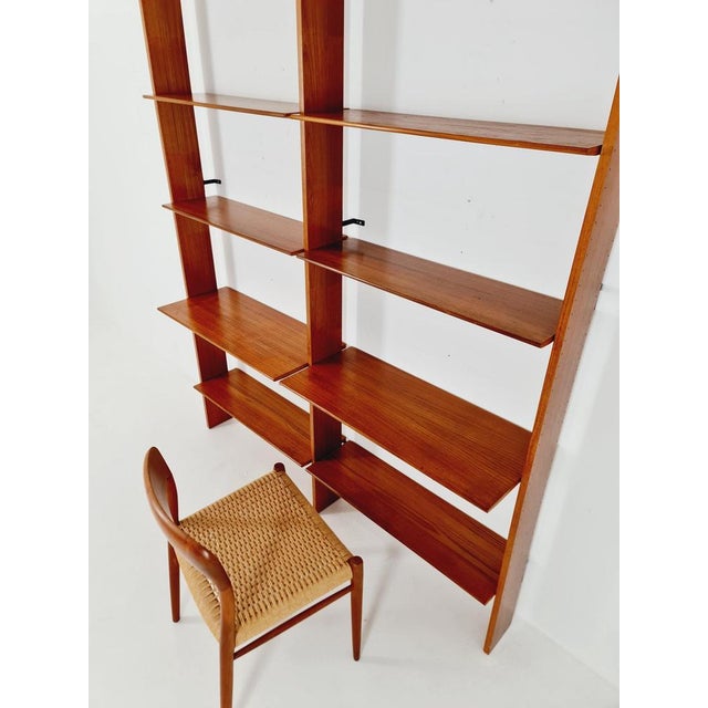Vintage German Teak Bookshelf, 1960s For Sale - Image 4 of 11
