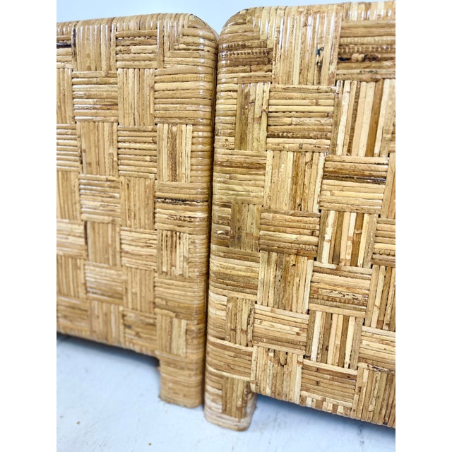 Vintage Billy Baldwin Style Woven Caning Sectional Sofa For Sale - Image 12 of 12