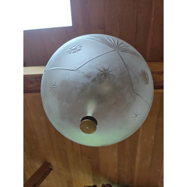 Vintage Mid Century 1950s Hanging Light Fixture For Sale - Image 4 of 11
