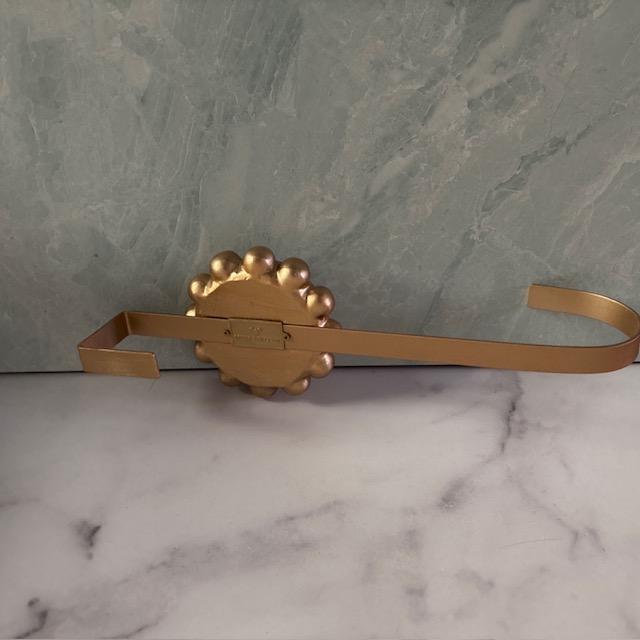 Mackenzie Childs Mackenzie-Childs Pink and Cream Courtly Check Wreath Hanger For Sale - Image 4 of 4