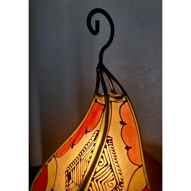 Contemporary 14" Multicolor Moroccan Traditional Henna Lamp For Sale In Orlando - Image 6 of 7