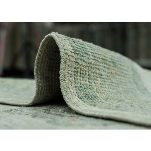 Textile Turkish Oushak Rug 2'8" x 10'3" #19338 For Sale - Image 7 of 8