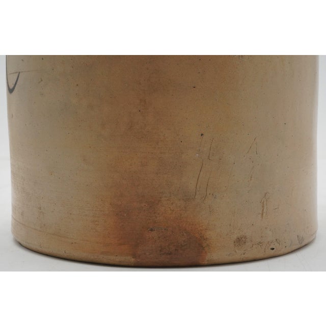 Ceramic Fulper Bros. 2 Gallon Blue Stoneware Jug W. Handle For Sale - Image 7 of 10
