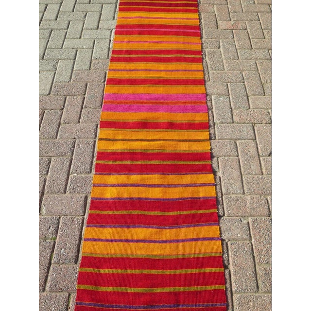 Bohemian Kilim Runner- 22"x115" For Sale - Image 4 of 13